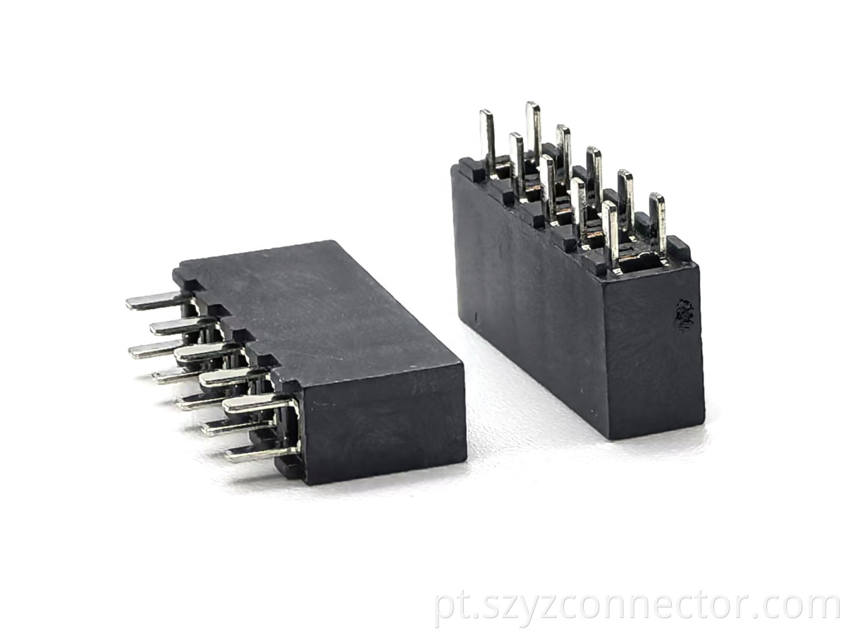 Conector fêmea do encabeçamento do passo de 5.08mm única fileira reta H: 8.89mm 1*5P 5.08mm Pitch Female Header Connector Single Row Straight H:8.89mm 1*5P